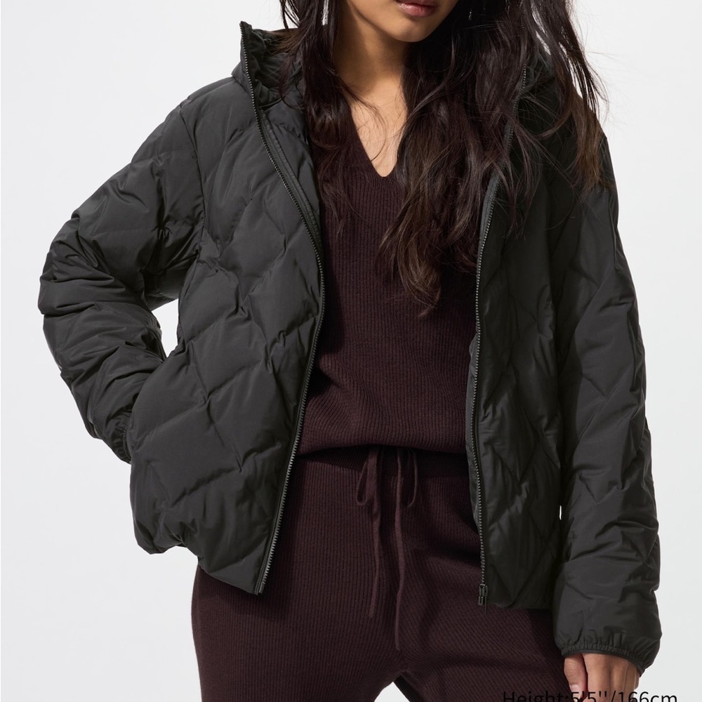 NWT Uniqlo Black Quilted PUFFTECH Parka Jacket - Women's Lightweight Coat XXL